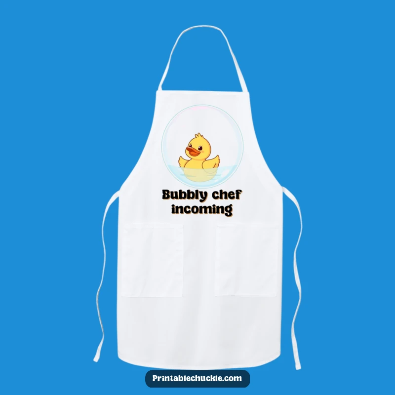 Funny Duck Bubble Apron: Giggling Rider, Practical Funny Gift