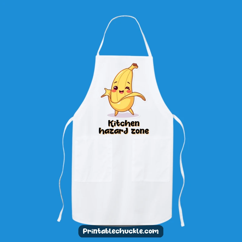 Funny Banana Slip Smile Apron: Cook with Playful Mishaps
