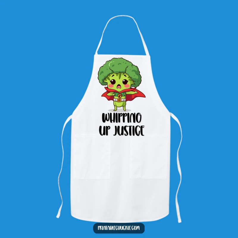Funny Broccoli Superhero Apron - Hilarious Kitchen Hero