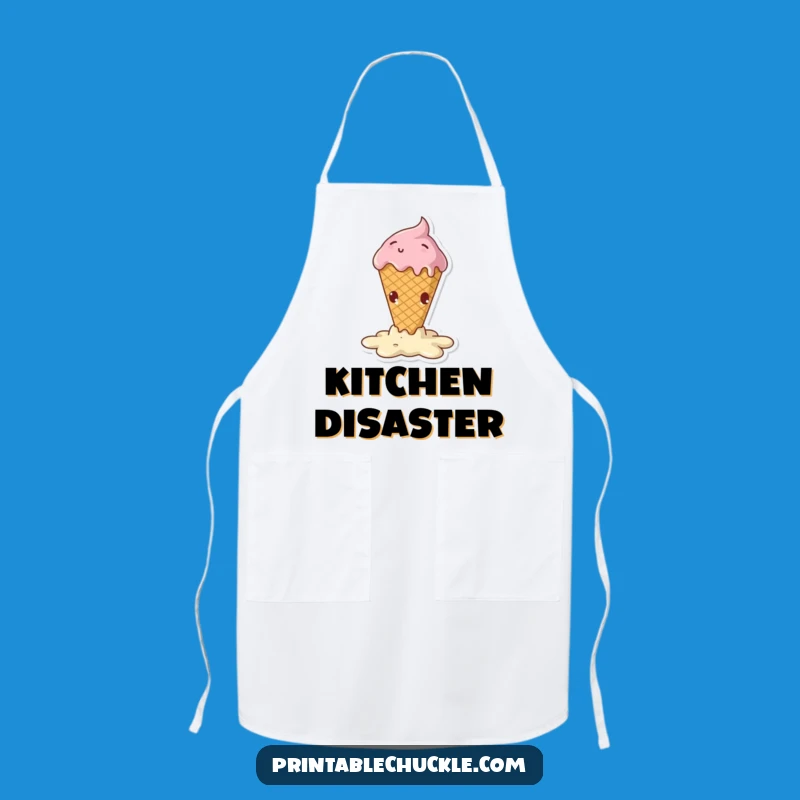 Funny Melting Ice Cream Cone Apron - Sweet Dramatic Chef Wear, Perfect Funny Gift
