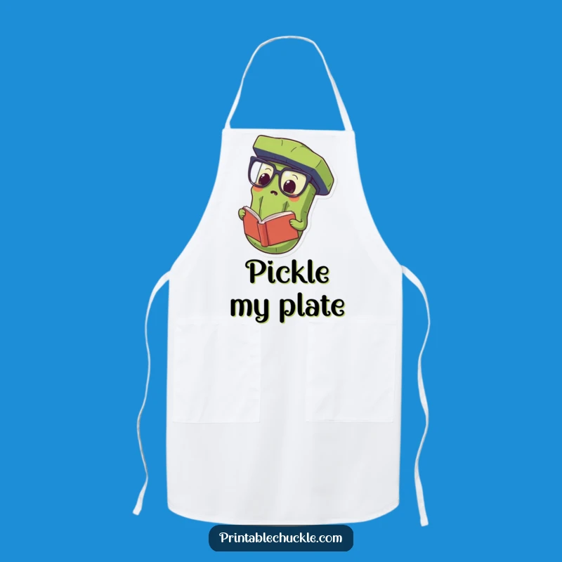 Funny Proud Pickle Specs Apron - Hilarious Kitchen Intellectual