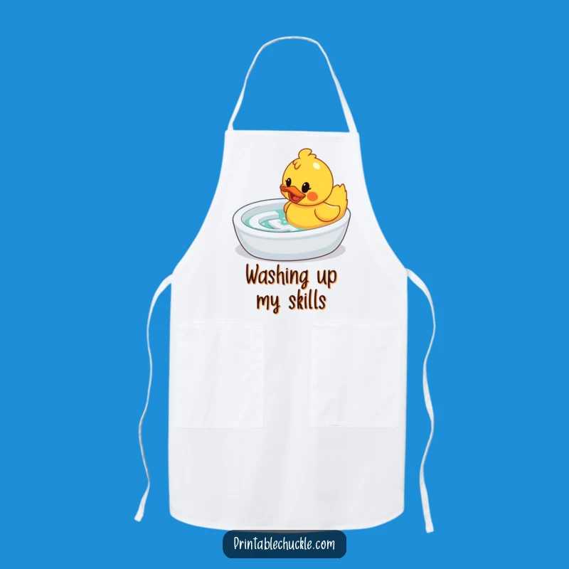 Funny Rubber Duck Apron: Tackle Kitchen Tasks with Bathtub Maze Determination