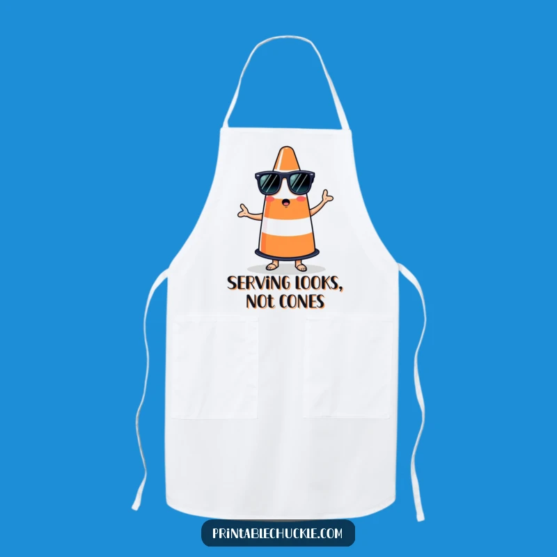 Funny Salsa Cone Apron, Quirky Kitchen Wear for Bewildered Chefs
