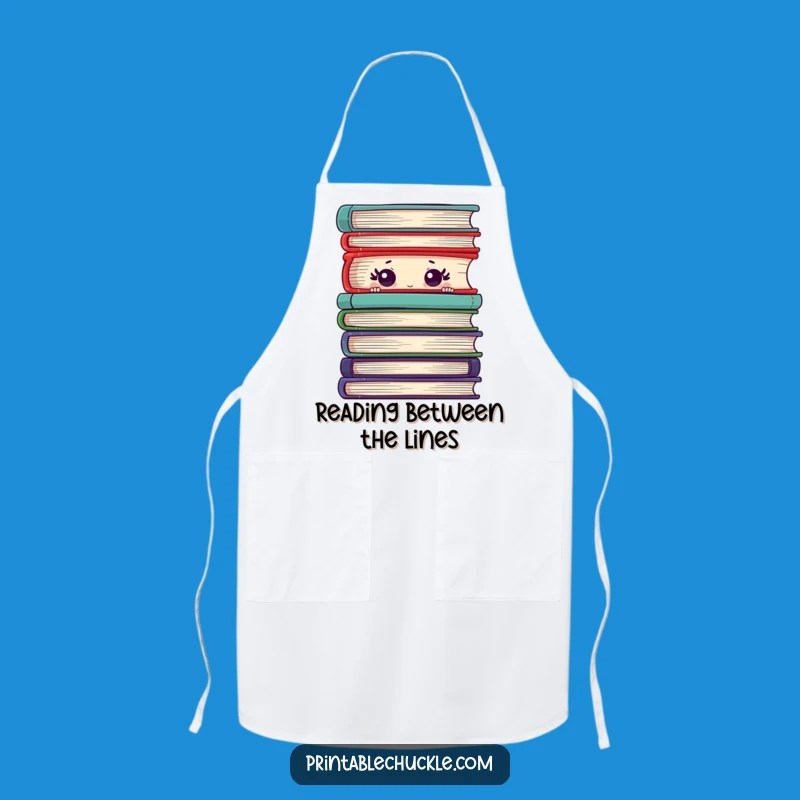 Funny Shy Book Apron, Quirky Kitchen Wear for Bookish Chefs