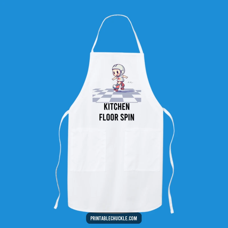 Funny Dizzy Roller Skate Apron: Cook with Motion Humor