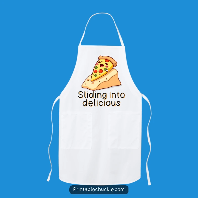 Funny Pizza Cheese Slope Apron - Cook with Cheesy Humor Gift!