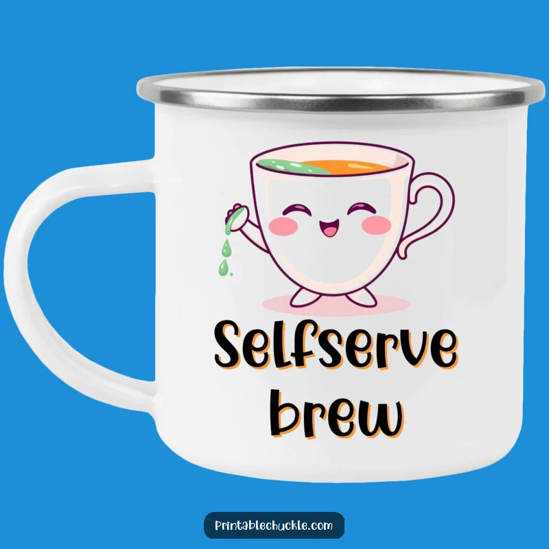 Adventure Funny Teacup Camping Mug: Sip Your Brew with Outdoor Humor