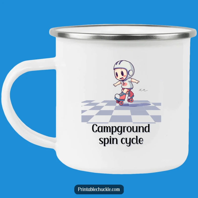 Funny Dizzy Roller Skate Camping Mug: Adventure Companion