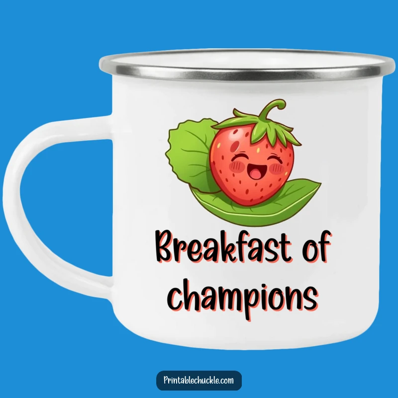 Funny Strawberry Floating Camping Mug: Outdoor Fun with Fruity Vibes, Great Gift