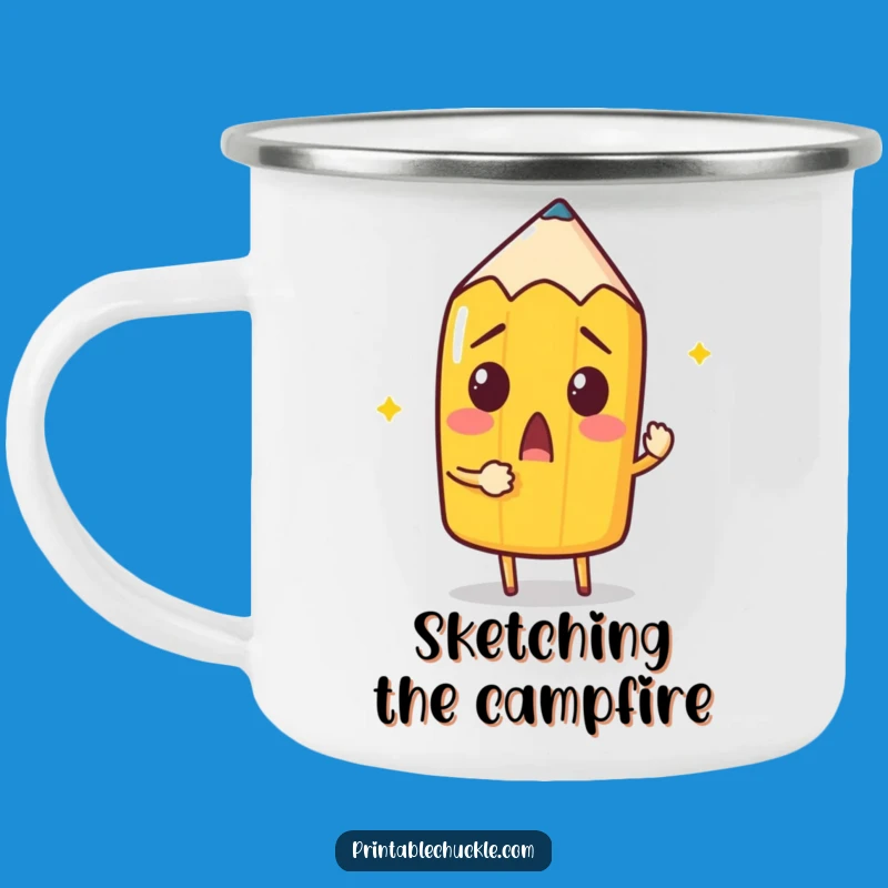 Funny Pencil Camping Mug: Meta Artist Design, Outdoor Funny Gift