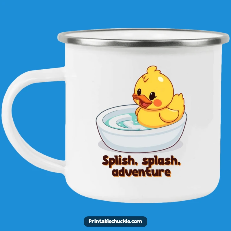 Funny Rubber Duck Camping Mug: Navigate Your Outdoors with This Determined Design
