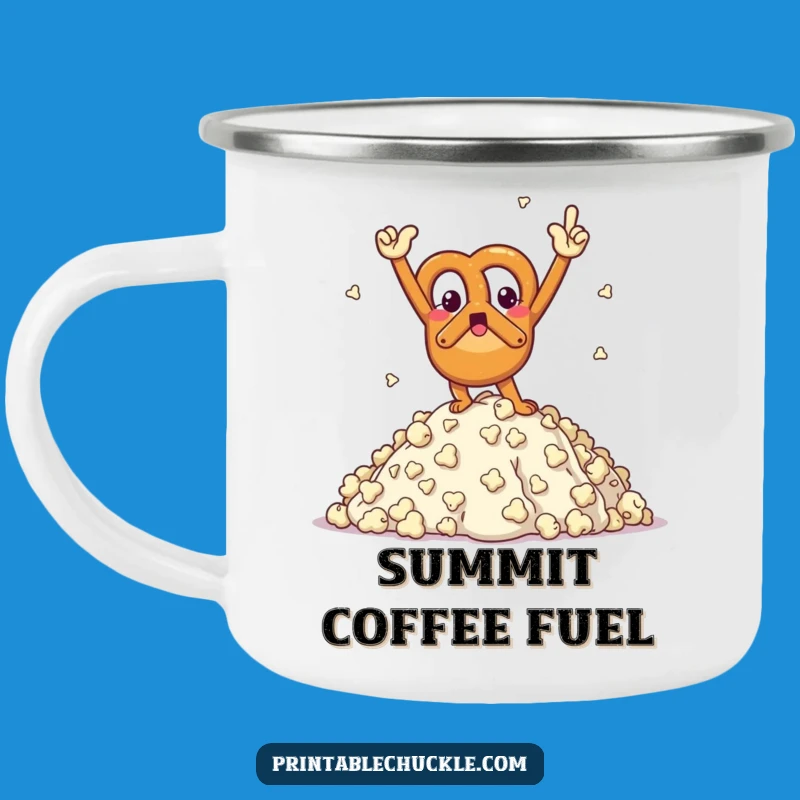 Funny Pretzel Camping Mug: Salty Victory Sips Outdoors