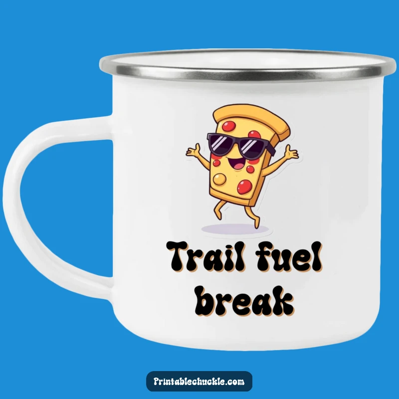 Funny Dancing Pizza Camping Mug: Fuel Your Adventures with Fun