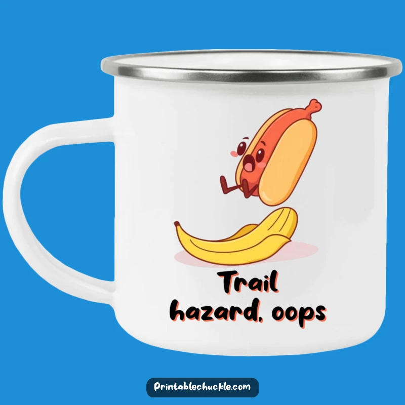 Funny Banana Peel Hot Dog Camping Mug: Adventure Fuelled by Humor