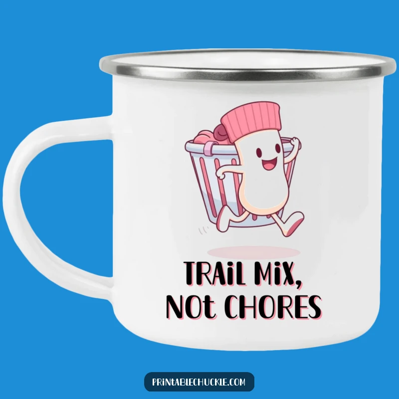 Funny Enamel Mug: Sock Escape Artist - Outdoor Laundry Humor