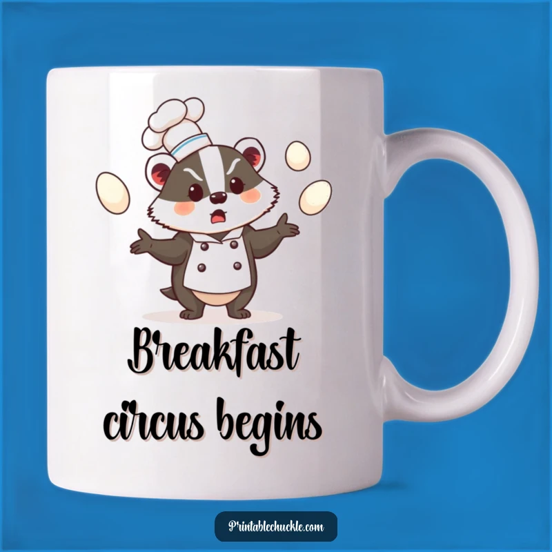 Funny Bewildered Badger Chef Mug, Hilarious Cook Funny Gift for Chefs