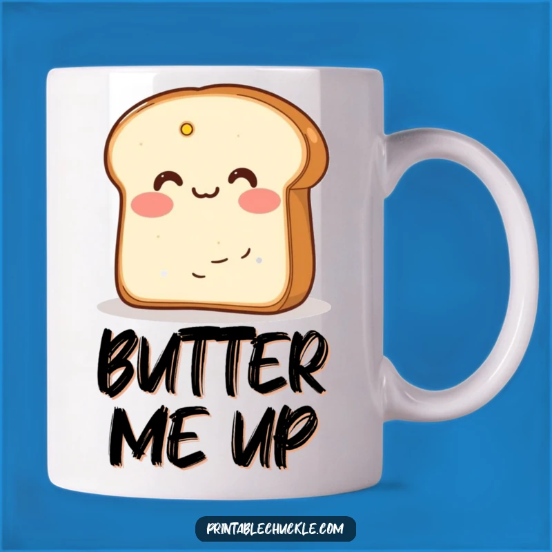 Funny Blushing Bread Butter Mug: Adorable & Humorous Breakfast Gift