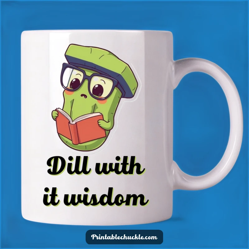 Funny Proud Pickle Specs Mug - Hilarious Book Lover Gift