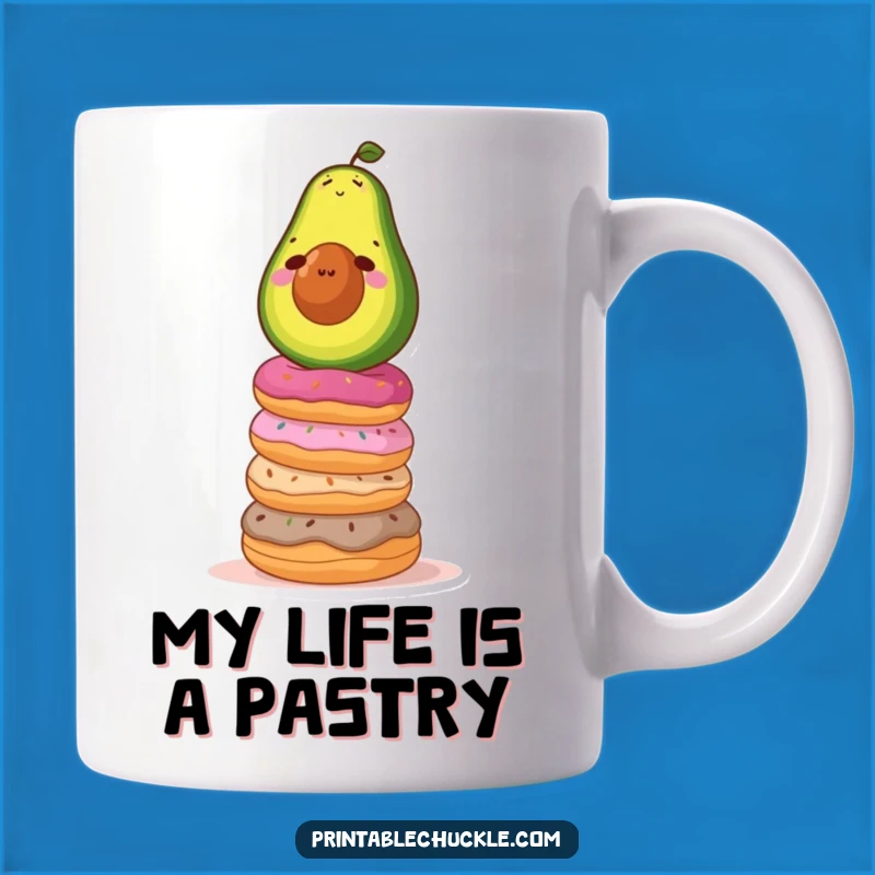 Funny Avocado Donut Balance Mug: A Hilarious Gift for Foodie Friends
