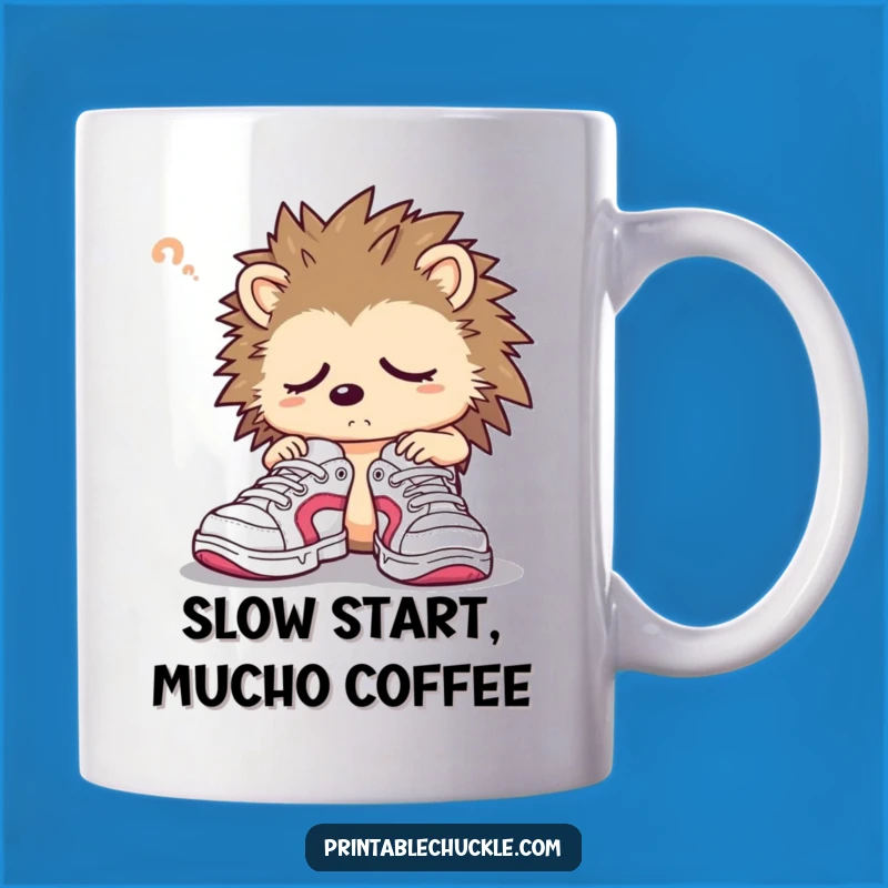 Funny Hedgehog Sneaker Mug A Hilarious Gift for Slow Starters