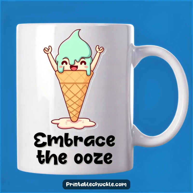 Funny Melted Ice Cream Cone Mug - Celebrate Sweet Summer Fun!