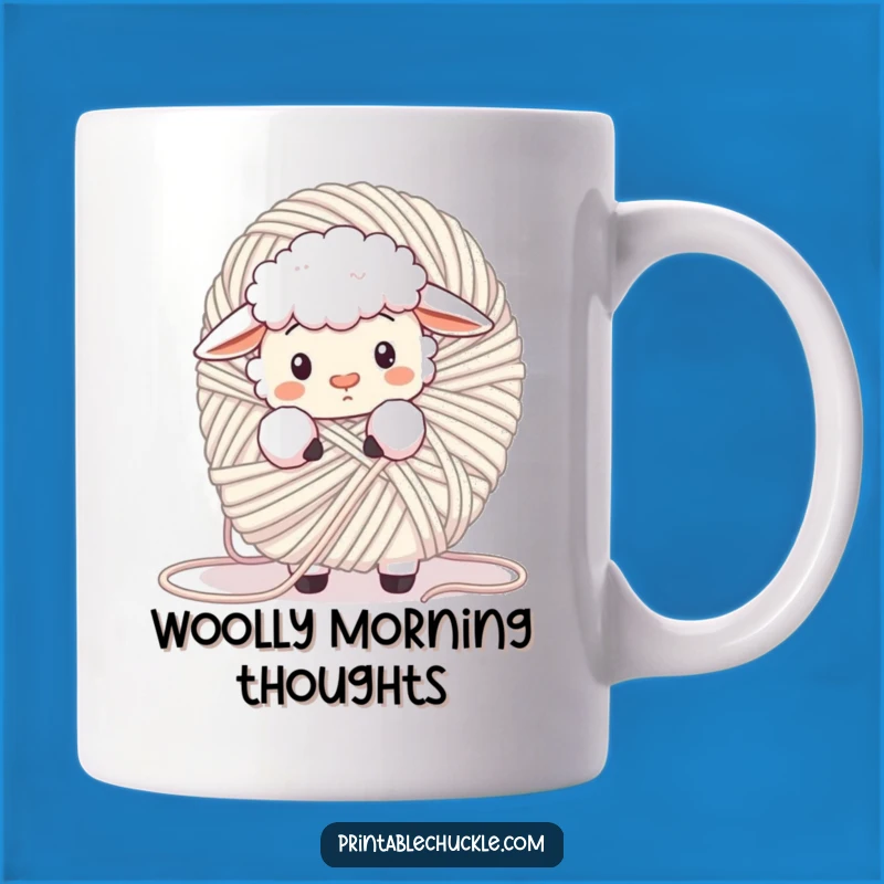 Confused Sheep Yarn Funny Mug - Tangled Up In Fun Gift