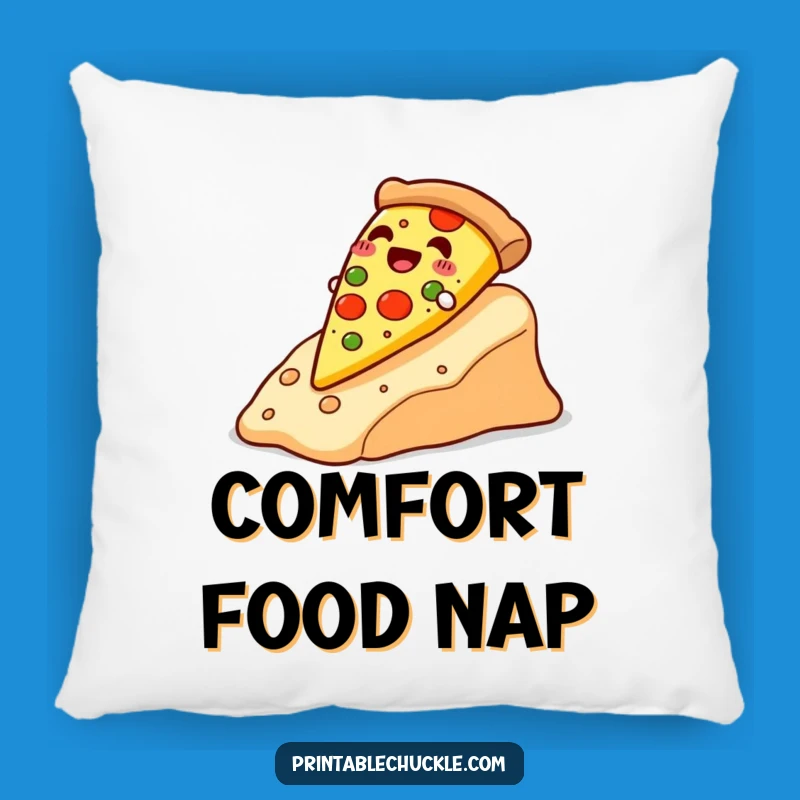 Funny Pizza Cheese Slope Pillow - Comfy & Cheesy Decor Gift!