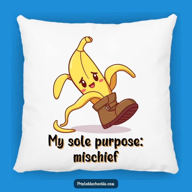 Funny Banana Peel Tripping Boot Pillow: Couch Comfort with Comedy