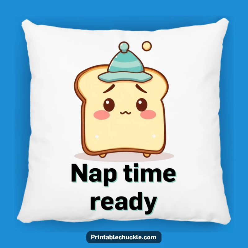 Funny Bewildered Toast Hat Pillow - Cozy & Hilarious Decor Accent