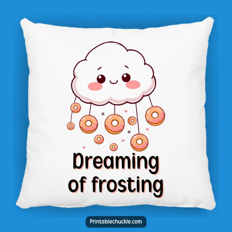 Funny Donut Rain Cloud Pillow: Cozy Comfort with Sweet and Funny Gift Touch