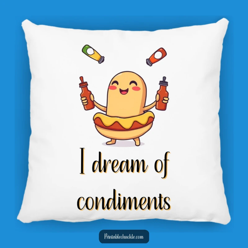 Funny Hot Dog Juggling Pillow - Cozy and Hilarious Gift