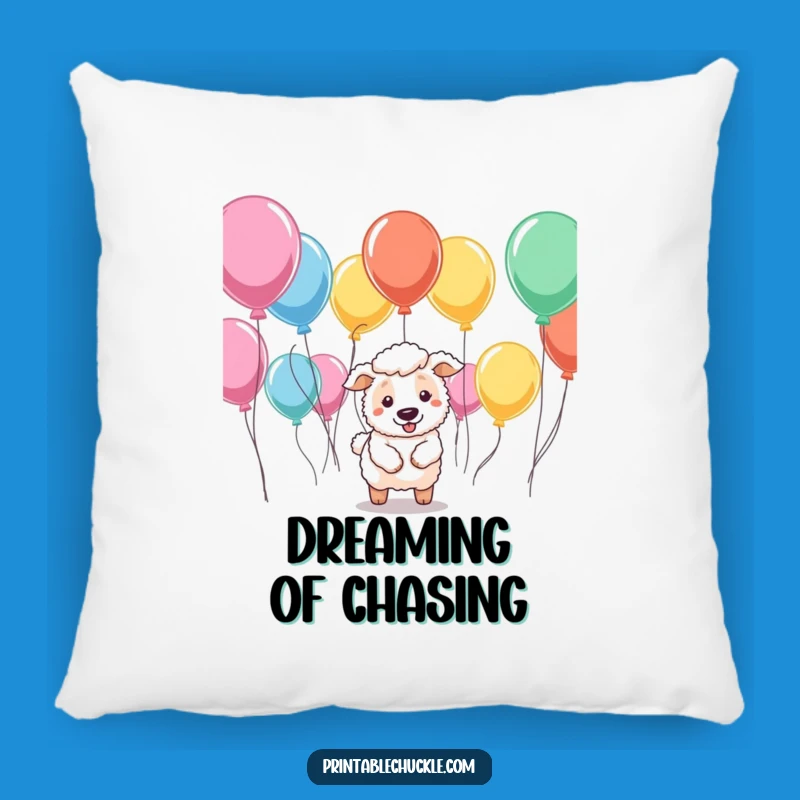 Funny Sheepdog Balloon Pillow: Cozy Chaotic Accent, Perfect Funny Gift