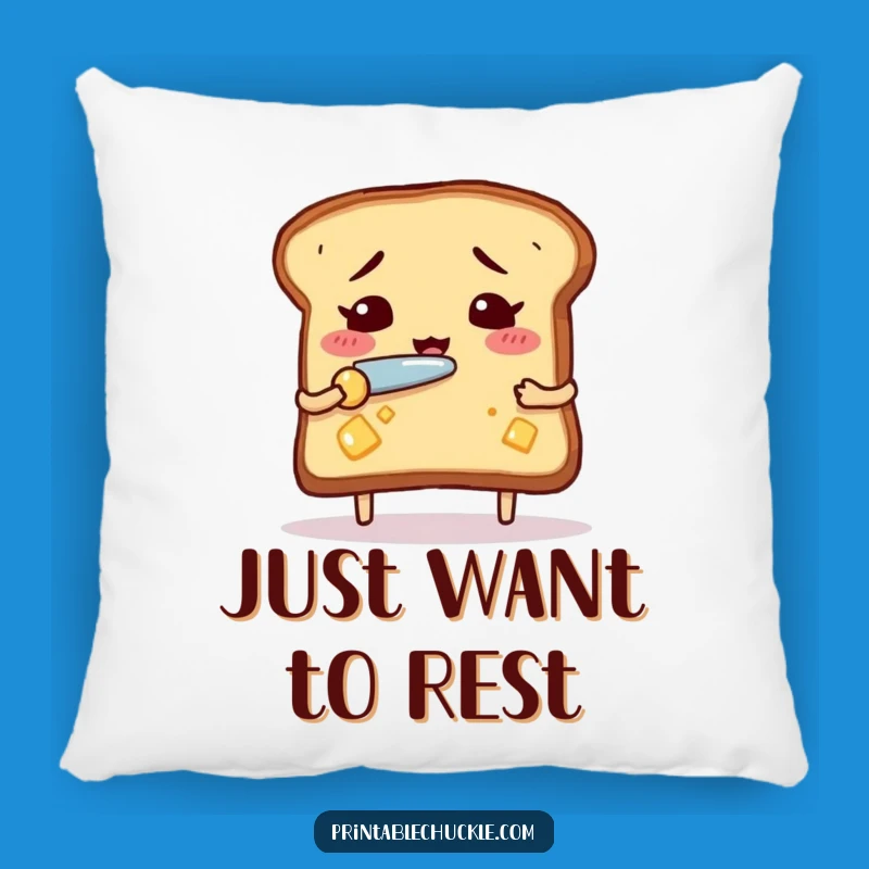 Funny Nervous Toast Pillow: Snuggle Up with Hilarious Comfort