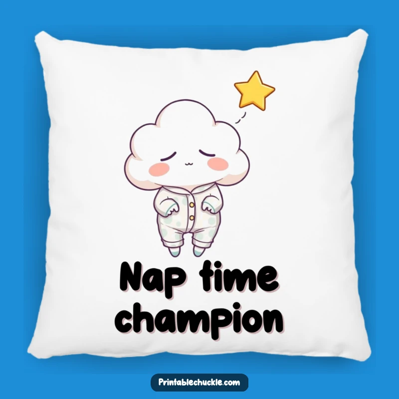 Funny Sleepy Cloud Pillow: Snuggle Up with Hilarious Dreamy Comfort