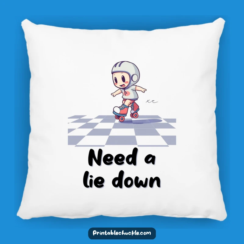 Funny Dizzy Roller Skate Pillow: Comfy Motion Accent