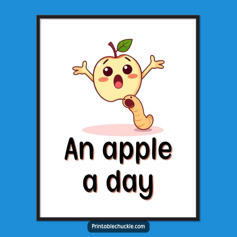 Funny Apple Worm Dodge Digital Art - Surprise Instant Decor
