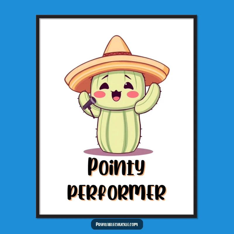 Instant Funny Singing Cactus Digital Art: Add Desert Vibes and Humor