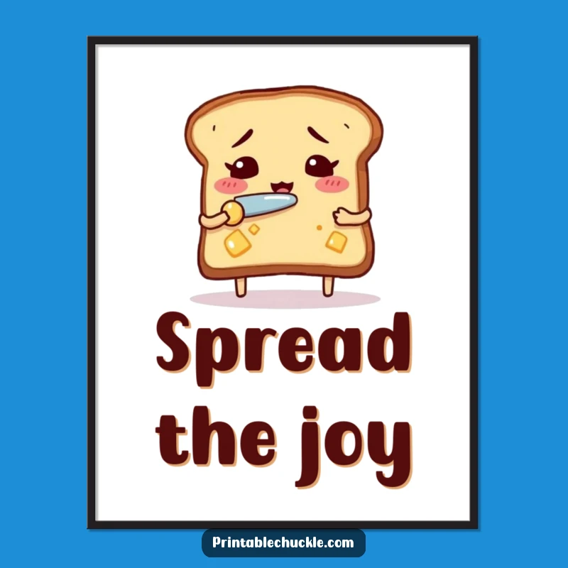 Funny Nervous Toast Digital Print: Hilarious Art for Anxious Decor
