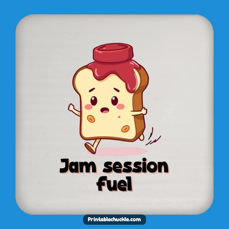 Funny Bread vs Jam Coasters: Protect Surfaces with Breakfast Humor, Perfect Gift