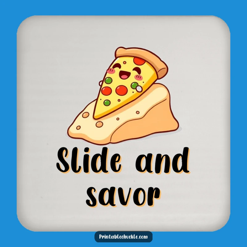 Funny Pizza Cheese Slope Coaster - Protect Furniture Gift!