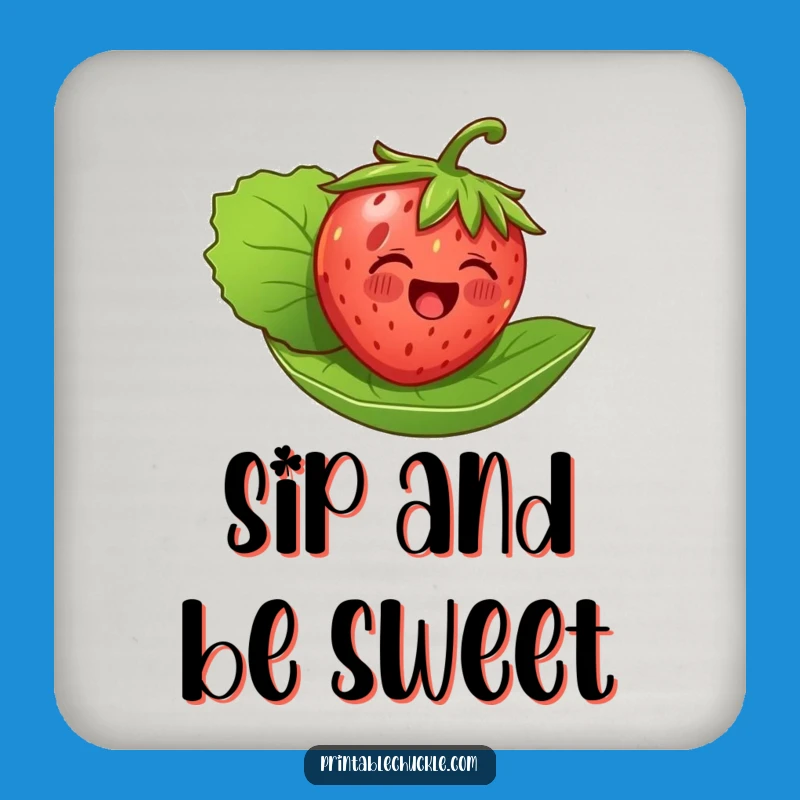 Funny Strawberry Floating Coasters: Protect Surfaces with Fruity Fun, Perfect Gift Set