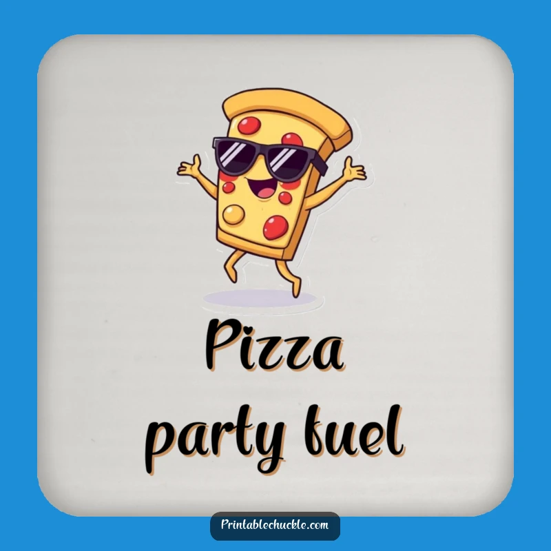 Funny Dancing Pizza Coasters: Protect Surfaces with Style