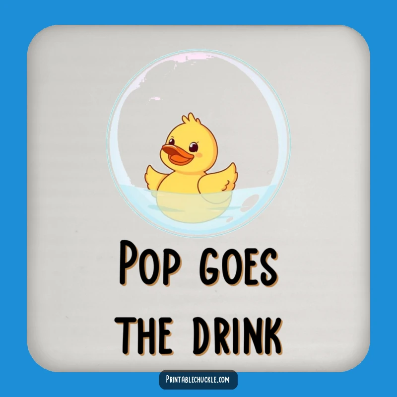 Funny Duck Bubble Coaster: Giggling Protection, Charming Funny Gift
