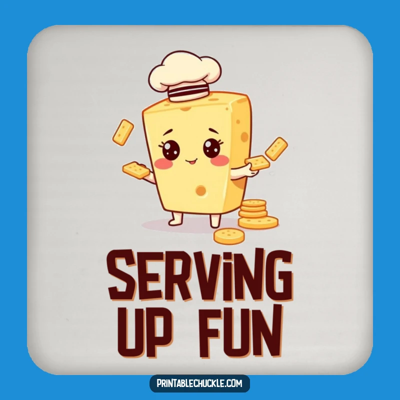 Funny Cheese Chef Coaster: Protect Surfaces with Culinary Humor