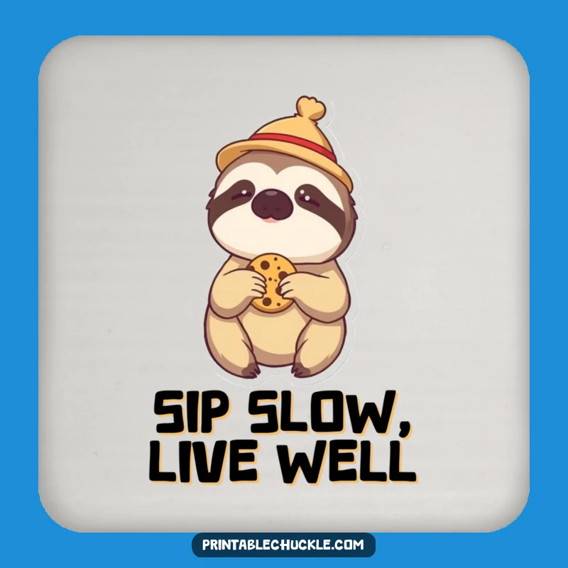 Funny Sloth Drink Coaster: Protect Your Surfaces with This Hilarious Lazy Art