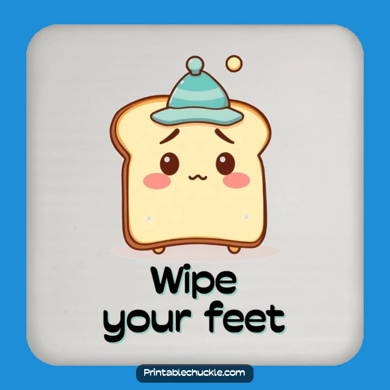 Funny Bewildered Toast Hat Coaster Set - Protects Surfaces with Humor