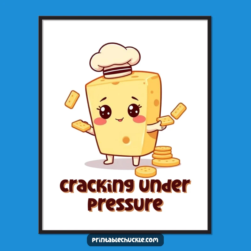 Funny Cheese Chef Poster: Hilarious Kitchen Wall Art Gift