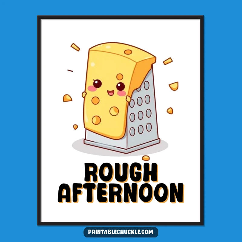 Funny Cheese Grater Poster, Foodie Art Funny Gift Decor