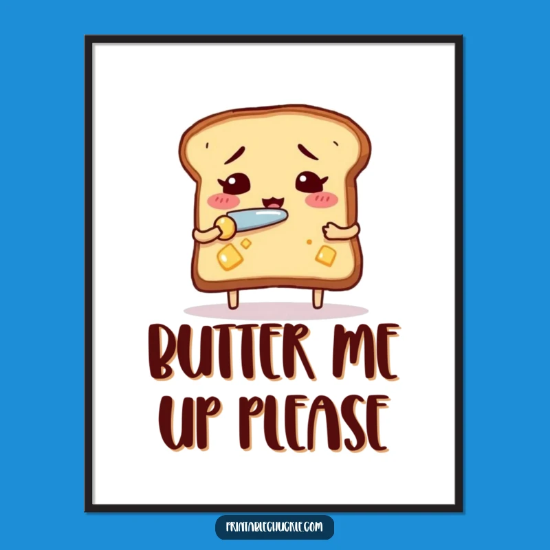 Funny Nervous Toast Poster: Bring Hilarious Breakfast Art Home