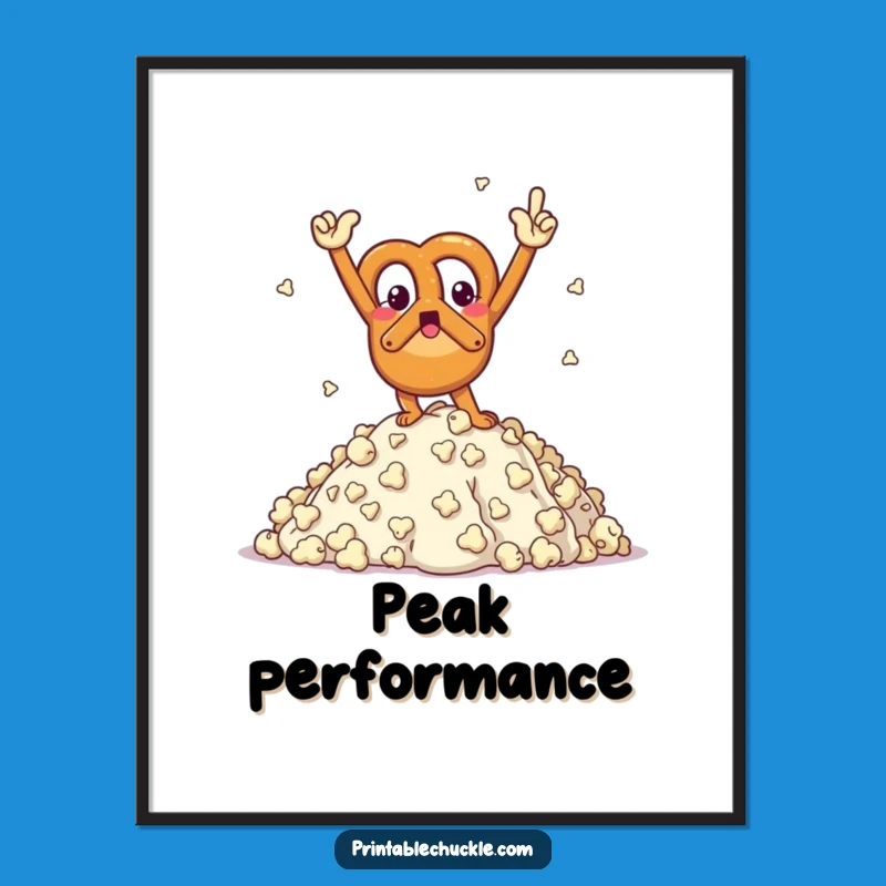 Funny Pretzel Poster: Salty Achievements and Hilarious Snack Art